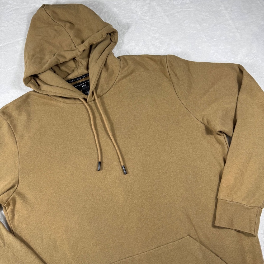 Shaquille O'Neal XLG Mens LT Tall‎ Pullover Hoodie Tan Brown Fleece Sweatshirt